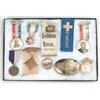 Image 1 : MISC. LOT MEDALS AND U.S. BUCKLE.