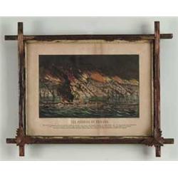 CURRIER AND IVES, PUBLISHER (American, 19th Century) "THE BURNING OF CHICAGO".