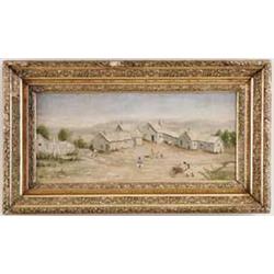 UNSIGNED (American) SOUTHERN FARMSTEAD.