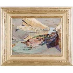 BERTHA MENZLER PEYTON (American, 1871-1947) "WHEN THE TIDE GOES OUT".