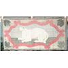 Image 1 : WHITE CAT HOOKED RUG.