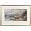 Image 1 : SIGNED (Scottish/English 19th Century) CROSSING THE LOCH.