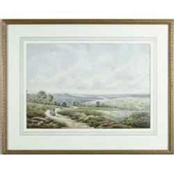 H. HARRIS (British/American, 19th/20th Century) PANORAMIC LANDSCAPE.