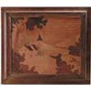 Image 1 : MARQUETRY PICTURE OF CHURCH IN LANDSCAPE.