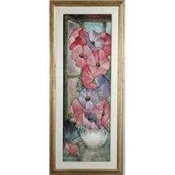 W. CORTLAND BUTTERFIELD (American, 1903-) HOLLYHOCKS.