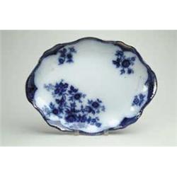 FLOW BLUE: PLATTER "BYZANTINE".