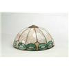 Image 1 : SLAG GLASS LEADED LAMP SHADE.