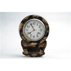 PAINTED AND STENCILED WALL CLOCK.