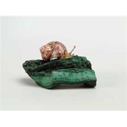 INTERESTING STONE GOLD AND SHELL SNAIL.