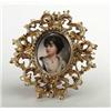 Image 1 : OVAL MINIATURE PAINTING ON PORCELAIN OF YOUNG GIRL.