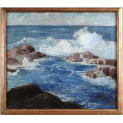 GEORGE SANDERS BICKERSTAFF (American, 1893-1954) COASTAL SEASCAPE.