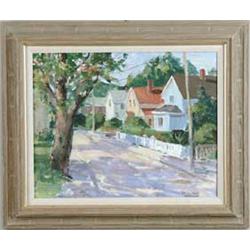 RICHARD DEIBEL MURRAY (American, 1921-) SUMMER STREET SCENE.