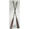 Image 1 : PAIR OF PAINTED OARS.