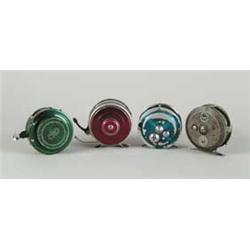 LOT OF FOUR FLY FISHING REELS.