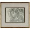 Image 1 : RAPHAEL SOYER (American, 1899-1987) SKETCH OF THREE HEADS.