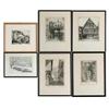 Image 1 : LOT OF SIX ENGRAVINGS (Various Artist, 20th Century).