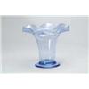 Image 1 : FINE ART GLASS BLUE VASE.