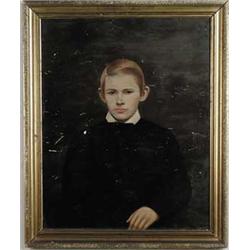 UNSIGNED (American, 19th Century) PORTRAIT OF A BOY.