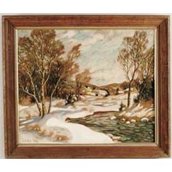 AFTER C. S. KAELIN (American, 1858-1929) WINTER LANDSCAPE.