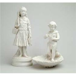 TWO PARIAN FIGURINES.
