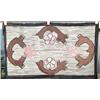 Image 1 : FOLK ART DOGWOOD HOOKED RUG.