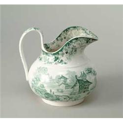 GREEN AND WHITE PITCHER BY MINTONS.