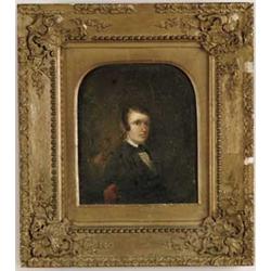 UNSIGNED (American, 19th Century) PORTRAIT OF BOY.