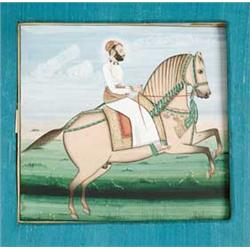UNSIGNED (Persian, 19th Century) "MAHARANA ON HORSEBACK".