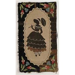 JENNY LIND HOOKED RUG.