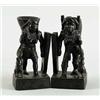 Image 1 : PAIR OF WOOD FIGURAL CARVINGS.