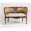 Image 1 : MAHOGANY LOVESEAT FRAME.
