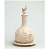 Image 1 : 2-PC EARTHENWARE BOTTLE WITH UNDERPLATE.