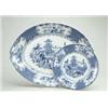 Image 1 : BLUE AND WHITE PLATTER AND PLATE.