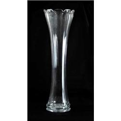 CLEAR TALL VASE.