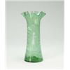 Image 1 : DECORATED GREEN VASE.