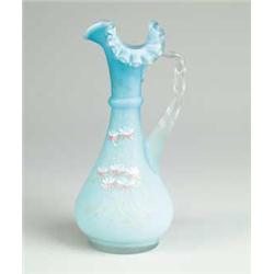 SATIN GLASS EWER.