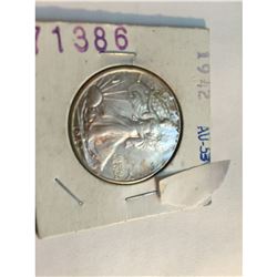 1942 Walking Liberty Silver Half - Choice AU