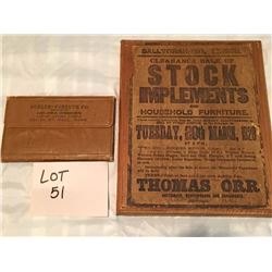 Antique Livestock Log Book and Poster