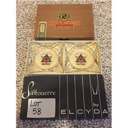 Vintage Ashtray & Cigar Box