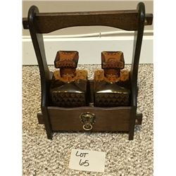 Vintage Decanter in Holder