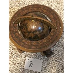 Vintage Old World Wooden Globe