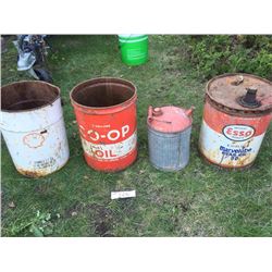 Vintage Oil & Gas Cans