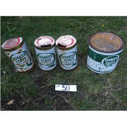 Quacker State Oil Cans-Vintage