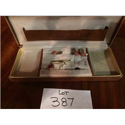 Vintage tie clips, cufflinks