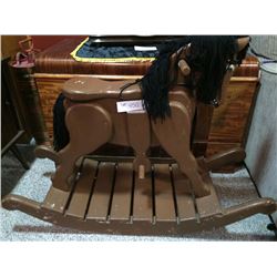 Vintage Wood Rocking Horse