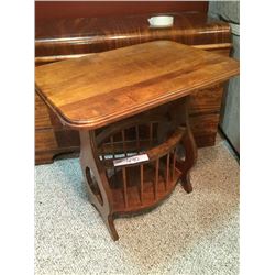 Vintage Handmade Oak Side Table