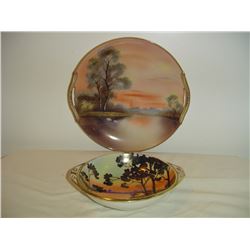 2 Old hand Painted Bowls Nippon & Noritake