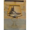 Image 1 : Lincoln Drape Aladdin Lamp w/ Log Cabin Shade