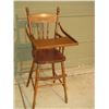 Image 1 : Wood Pressed Back Childs High Chair