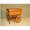 Image 1 : Walnut Big Wheeled Antique Tea Wagon
